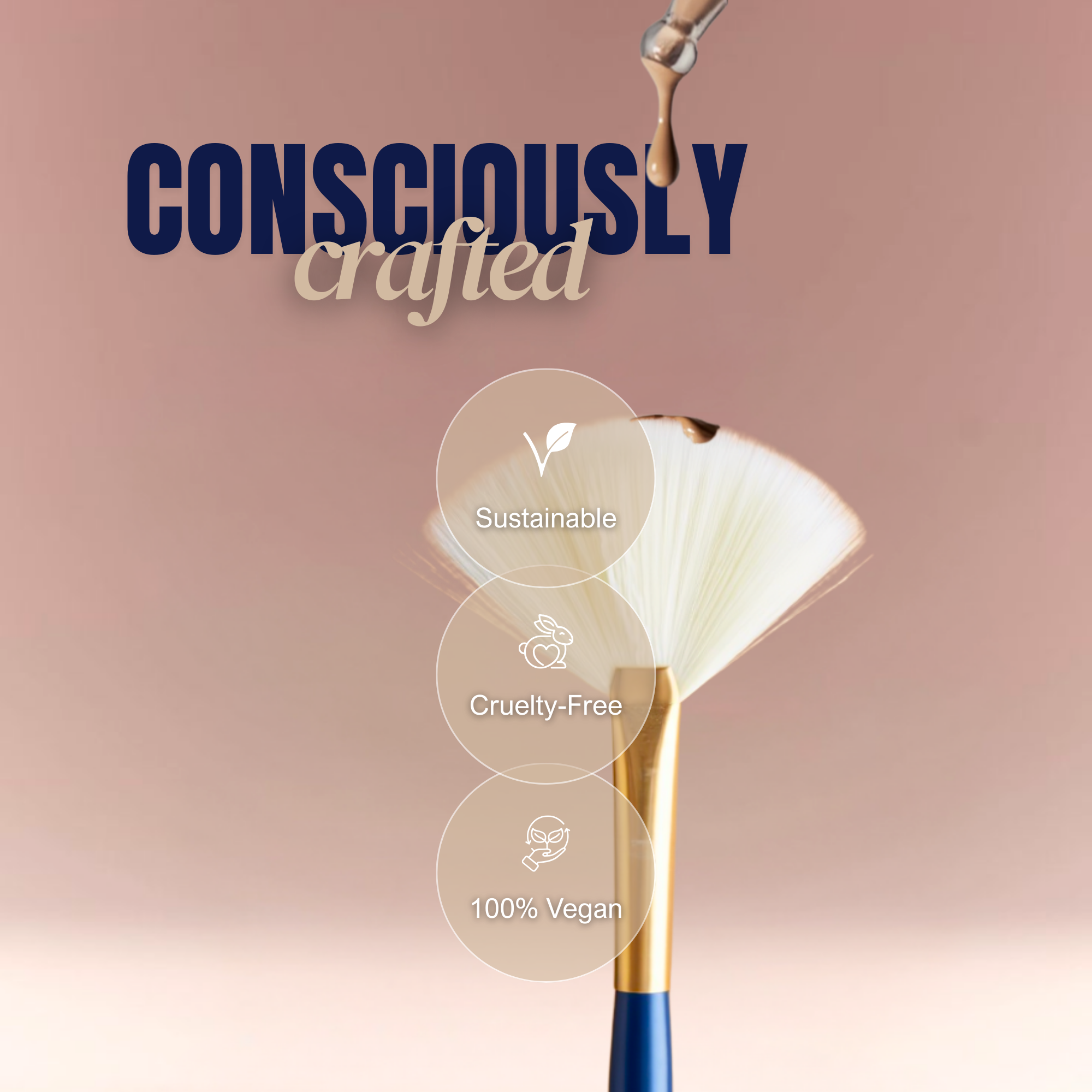 Makeup Brush Set (12-Piece) – Ultra-Soft Vegan Synthetic Brushes | BERRY Blue